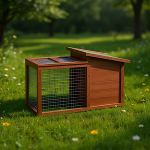 Casetta per Conigli in Legno Massello di Pino 100x54x55 cm, Resistente Cuccia da Esterno per Animali Domestici, Modello D0100H50QL8 - Product Image 2