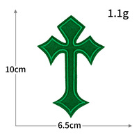 Patchs brodés thermocollants Croix Gothique, Appliques Religieuses Vintage, Vente en gros, Décoration DIY pour la réparation des trous sur vêtements et vestes