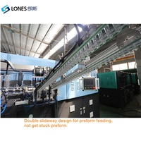 Machine de soufflage de bouteilles en plastique PET LS-A4 pour bouteilles de pesticides, machine de fabrication de bouteilles PET entièrement automatique à commande servo