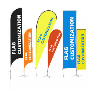 Bandera Publicitaria Exterior <span class=keywords><strong>ADMAX</strong></span>, Bandera de Lágrima Personalizada con Impresión Publicitaria, Bandera de Playa Tipo Bali, Poliéster, Aluminio, Cruz - Product Image 5
