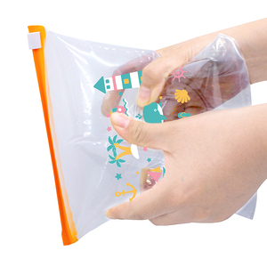 Kích thước tùy chỉnh rõ ràng nhựa kháng khuẩn trẻ em quần áo đóng gói PE quần áo TrượT Dây kéo khóa túi với logo - Product Image 4