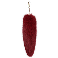 Porte-clés queue de renard artificielle 30 cm, 14 couleurs, en fourrure écologique et moelleuse, breloque de sac, pendentif pour sac à main et clés de voiture, pour Halloween et cosplay, pour femmes, 2026