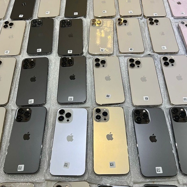 Refurbished Phone 14 Pro Max Accessory Color Box Set with Original Accessories 5G 6.7" Screen 3-Month Warranty-Battery Life 100%
