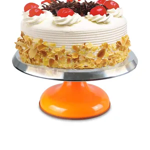 Gros maison fête d'anniversaire décoration gâteau de mariage Dessert métal rond argent gâteau support