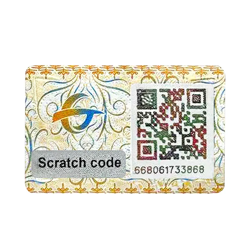 New invention Three-dimensional Code waterproof serial number variable colorful sticker labels anti-counterfeiting qr codes