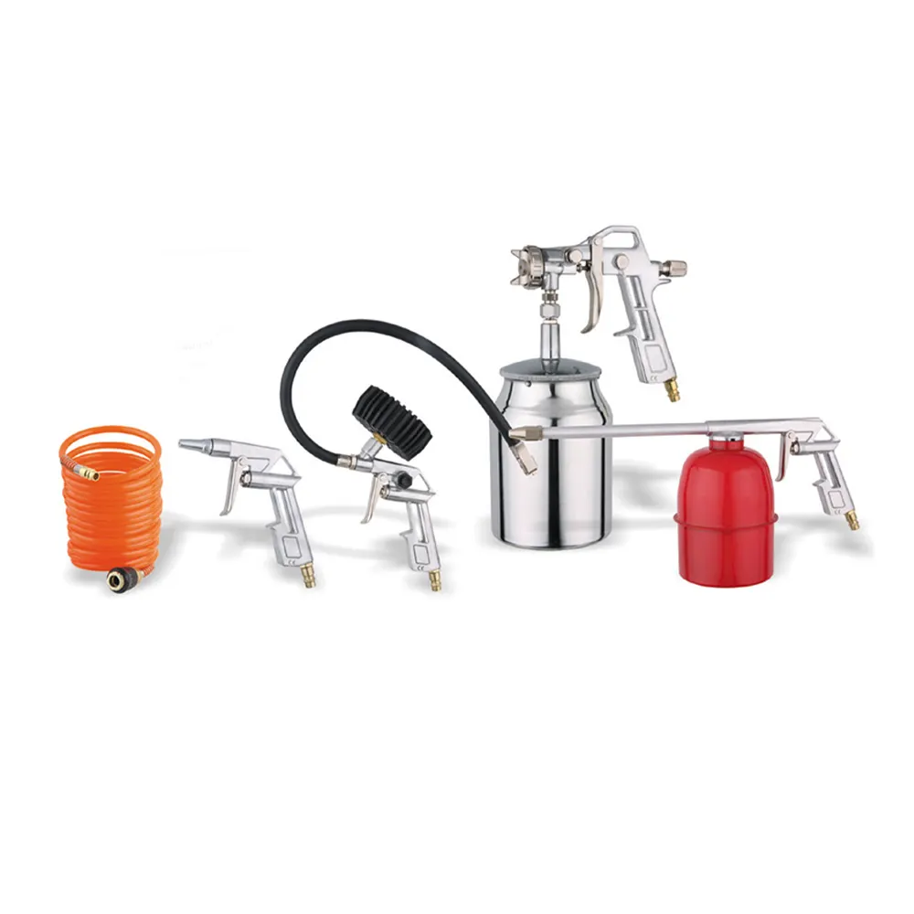 W-2000C5-S suction feed 5 pcs air spray paint cleaning gun kit