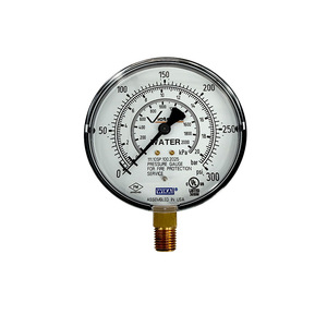 Manomètre de pression d'eau WIKAI 0-300Psi certifié FM UL pour les services de protection incendie - Product Image 1
