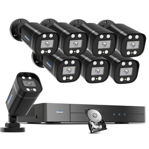 Système de caméra de sécurité AHD 8 canaux Hiseeu, kit de caméras filaires extérieures HD 5MP avec vision nocturne, DVR 5 en 1 Z-AKIT-8AHB915 Hiseeu - Product Image 1
