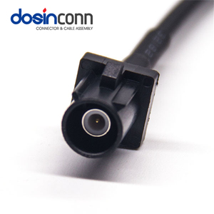 Conector Macho Fakra A Preto para Conector Macho MCX Angulado com Cabo Coaxial RG174 50ohm para Chicote de Fiação Automotiva 6GHz Cabo de 1m - Product Image 1