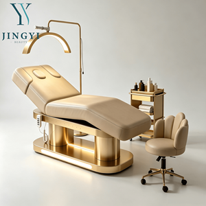 Lettino da Massaggio Elettrico con Base Dorata per Spa, Salone di Bellezza e Trattamenti Cosmetici, Prezzo di Fabbrica, Certificato CE - Product Image 3