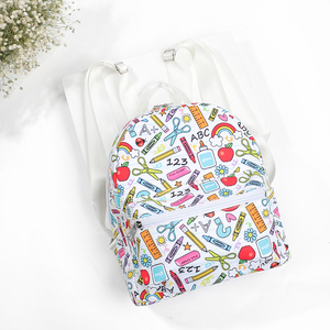 स्कूल बैग में 4 पीसी सेट ओएम. कस्टम मुद्रित बैकपैक + लंच बैग + नींद बैग/महिला यात्रा दिन के पैक वाटरप्रूफ कॉम्बो - Product Image 4