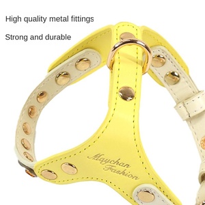 Arnés de Lujo para Perro, Diseño Deportivo y de Moda, Personalizado, con Patrón Sólido, Impermeable, Transpirable, con Cinta de PU - Product Image 4