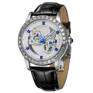 <span class=keywords><strong>Montre</strong></span> de Sport Automatique Luxe Designer pour Homme, Bracelet Cuir Transparent, Fonction Squelette, Cadeau OEM Logo - Product Image 3