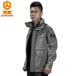 Chaqueta táctica espía para hombre M65 cortavientos medio largo impermeable al aire libre <span class=keywords><strong>ropa</strong></span> de carga funcional - Product Image 4