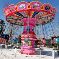 Manège Sanly Rides : Chaise Volante Rotative 36 Places pour Parcs d'Attractions Extérieurs – Manège de Luxe 36 Places pour Enfants