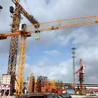 Mini-grue de chantier 1T 10M à flèche plate, sans cabine, avec panneau de commande à levier télécommandé, cadre d'ancrage, pièces de rechange, moteur et boîte de vitesses
