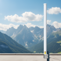 Antenne WiFi Omni Extérieure MIMO 2400-2500 MHz / 5150-5850 MHz à Gain Élevé 12 dBi, Double Polarisation, Résistante aux Intempéries, Signal Stable