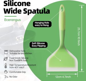 <span class=keywords><strong>Spatule</strong></span> <span class=keywords><strong>de</strong></span> cuisine en silicone et plastique, antiadhésive et résistante à la chaleur, pour poisson, crêpes, œufs, tamales et pizza - Product Image 2