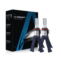 Ampoules de phare LED pour voiture Aurora G10J H15 9005 9006 H8 H9 H11 H7 5200K-5700K 12000Lm 48W avec tresse de cuivre