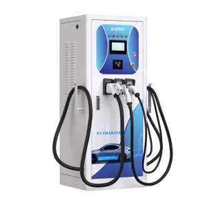 三把手枪60KW CCS2 60KW Chademo 43KW交流2型3级电动汽车充电站DC充电器，带POS付款