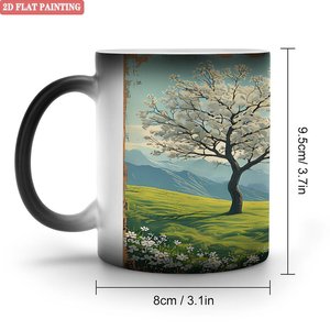Mug classique Slim Body 11oz en céramique, tasse à thé et à café changeant de couleur à la chaleur - Product Image 1