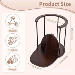 Support de rangement personnalisé pour casquettes de baseball, organisateur empilable en bois pour casquettes de baseball, support de rangement en fer forgé. - Product Image 5