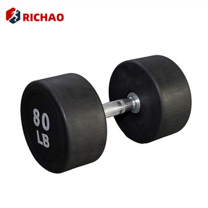 Commercial Dumbells Lbs Bodybuilding Weights Set Home Gym Equipment Free Weights <strong>Rubber</strong> 5lbs - 100lbs Round <strong>Dumbbells</strong> - Product Image 2