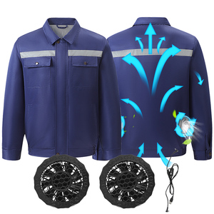 Mới nhất mùa hè 5V <span class=keywords><strong>workman</strong></span> mặc nhiệt bằng chứng Quần áo bảo hộ lao động đồng phục áo khoác với 2 làm mát người hâm mộ điều hòa không khí - Product Image 1