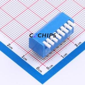 DSDP-08-B DIP Switch Through hole Component (THT) Switch Piano Key 8 2.54mm Blue - Product Image 1