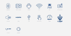 Grandstream gxv3480 <span class=keywords><strong>IP</strong></span> <span class=keywords><strong>Video</strong></span> điện thoại 16-line sip thông minh Bàn điện thoại với <span class=keywords><strong>Android</strong></span> Wifi & PoE Mạng khả năng tương thích - Product Image 6