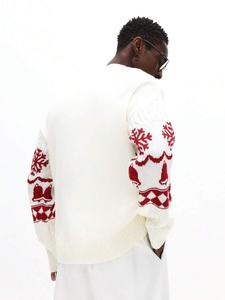 <span class=keywords><strong>Pull</strong></span> en tricot 100 % coton à motif de personnages pour les fêtes de Noël, idéal pour les célébrations hivernales, décontracté, respirant et tendance - Product Image 5