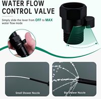 Léger Portable Douche Douche Buse Salle De Bains Valve De Contrôle De L'eau Kit De Lavement Hommes Femmes Système De Nettoyage Voyage-friendly