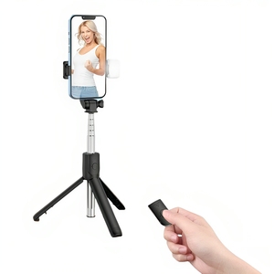 Smartphone LED Light Selfie Trípode Soporte Viajes <span class=keywords><strong>al</strong></span> aire libre Fotografía Estudio Video Selfie Stick Belleza en línea Soporte de transmisión en vivo - Product Image 6