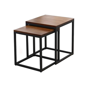 Modern Convertible <b>Nesting</b> Coffee <b>Table</b> Set Wood Grain Top with Detachable Shelf Multifunctional Nightside <b>Table</b> - Product Image 1