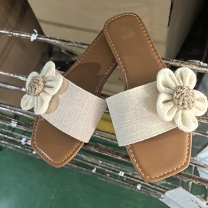 Sandalias Planas Casuales de Verano con Diseño Floral Color Caqui, Antideslizantes, Transpirables y Acolchadas, Varios Estilos, Modernas y Sencillas - Product Image 2