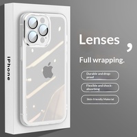 Coque de téléphone portable transparente en silicone ultra-fine pour iPhone 15 Pro Max, anti-chute, anti-traces de doigts, unisexe, protection de l'appareil photo