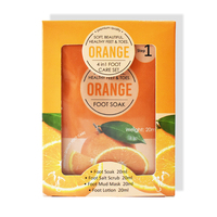Venta al por mayor 4 en 1 Orange Pedicure Soak Jelly Foot Spa Care Set Premium Skin Care Treatment