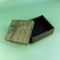Boîte à Bijoux Vintage Luxe Vert Clair Pas Cher avec Ruban, Emballage pour Boucles d'Oreilles, Bagues, Pendentifs et Parures