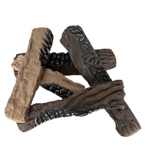 Bûches <span class=keywords><strong>de</strong></span> cheminée à gaz 5pcs Bûches <span class=keywords><strong>de</strong></span> bois en céramique pour inserts <span class=keywords><strong>de</strong></span> gaz d'intérieur sans ventilation - Product Image 5