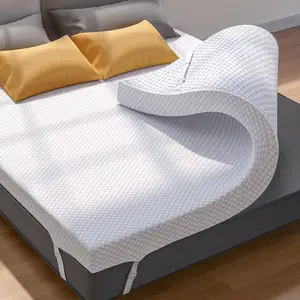 3 Inch Gel Memory Foam Mattress Topper Queen Size Mattress Pad Cover For Pressure Relief Bed Topper With Removable Cover