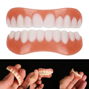 สแนปสไมล์แบบใหม่ ป้ายกำกับสั่งทำได้ ครอบฟันปลอมบนล่าง รอยยิ้มสมบูรณ์แบบ วีเนียร์ฟันปลอม สวมใส่สบาย ปรับได้ - Product Image 2