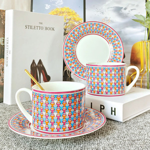 Hot Sale Nordic Luxury Pig Nose Pattern Ceramic Coffee <b>Cup</b> Saucer <b>Set</b> - Product Image 2