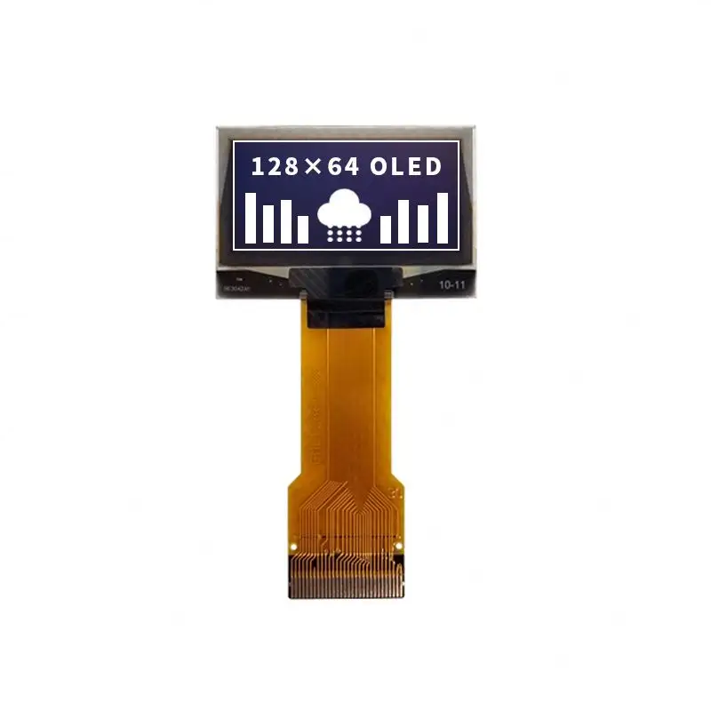 Tela LCD OLED plug-in de 1,3 polegadas, matriz de pontos 128x64, 30 pinos, HD, destaque, grande ângulo de visão