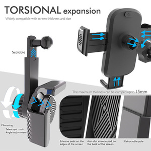 Supporto Universale Regolabile per Telefono con Schermo <span class=keywords><strong>Sospeso</strong></span> per Controllo Centrale dell'Infotainment Auto, Rotazione a 360° - Product Image 4