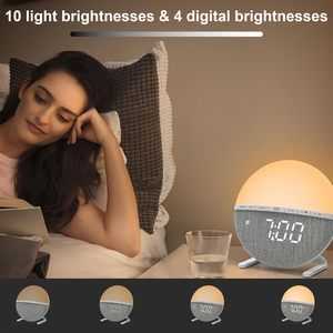 Wake up <b>Light</b> Table Digital Sunrise Alarm Clock Bedside Smart <b>Light</b> Custom <b>Sleep</b> Dimmable for Home OEM ODM Customized - Product Image 3