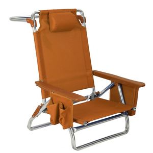 Outdoor Portable Aluminum Lightweight Beach Picnic <b>Camping</b> Foldable <b>Chair</b> with Cup Holder Cooler Bag - Product Image 1