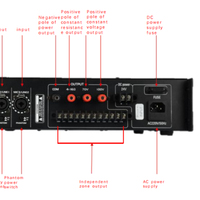 JBHKJ PA-5800USBD 70V 100V 350W 1 Kanallı Entegre DSP Mikser Alüminyum Alaşımlı Ev Tipi Amfi