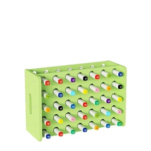 Estante de almacenamiento para tijeras Ou Shu Mei, organizador de escritorio para niños de 2 niveles con múltiples orificios para suministros de arte de jardín de infantes - Product Image 5
