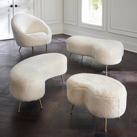 Banc de canapé en velours personnalisé, style nordique moderne et simple, pour salon de villa, tabouret de canapé, repose-pieds, pouf, meubles de maison