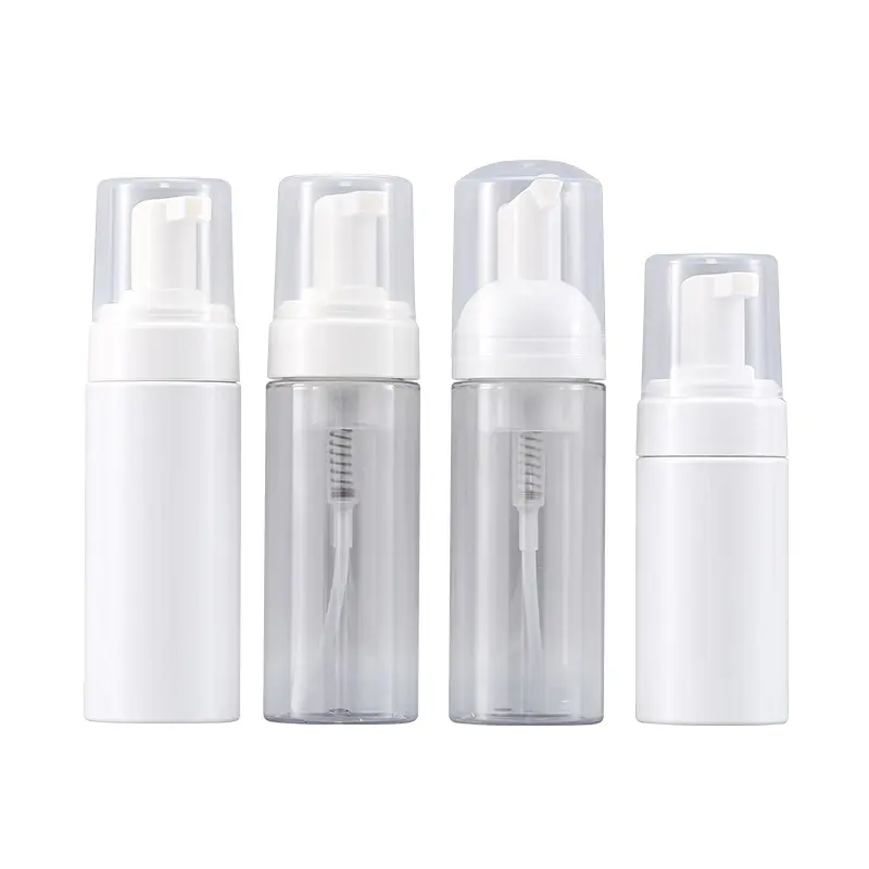 50ml 60ml kleine PET-Kosmetikschaum-Plastik pumpen flasche Nachfüllbare Seifenspender-Schaum flasche für Badezimmer mit Pumpe